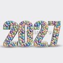 Аэромозаика из шаров "2027" - изображение 1