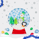 Аэромозаика из шаров "Снежный шар" - изображение 1