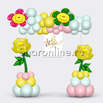 Бенто-фотозона из шаров "Летнее настроение"