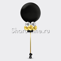 Большой Черный шар с украшением - изображение 1