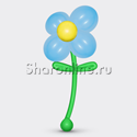 Большой цветок из шаров голубой - изображение 1
