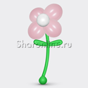 Большой цветок из шаров розовый - изображение 1