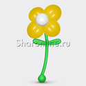 Большой цветок из шаров желтый - изображение 1