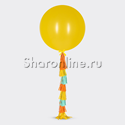 Желтый шар с гирляндой тассел - 60 см - изображение 1