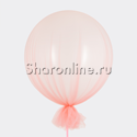 Большой шар белый в розовом фатине 80 см - изображение 2