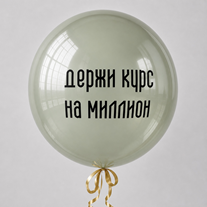 Большой стеклянный шар "Держи курс на миллион"