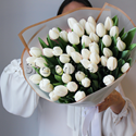 Букет белых тюльпанов - изображение 1