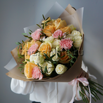 Букет цветов "Розовая карамель"