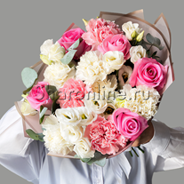 Букет цветов "Розовая карамель"