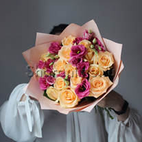 Букет цветов "Ванильный закат"