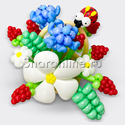 Цветы из шаров "Корзина с ягодами" - изображение 3