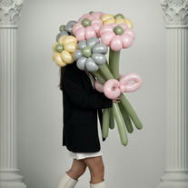 Букет из шаров "Ромашки" разноцветный микс