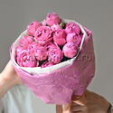 Букет кустовых роз цвета фуксия - изображение 1