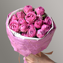 Букет кустовых роз цвета фуксия - изображение 2