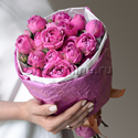 Букет кустовых роз цвета фуксия - изображение 3