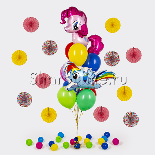 Букет шаров "Радужные Пони" - изображение 1