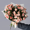 Букет розовых кустовых роз - изображение 1