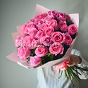 Букет розовых роз - изображение 4