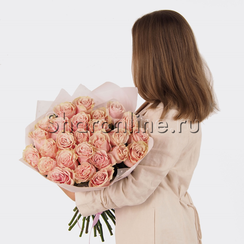 Букет розовых роз Премиум - изображение 1