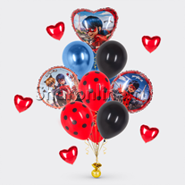 Букет шаров "Чудесная Леди Баг"