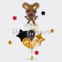 Букет шаров "Кукла" Сияющая Королева