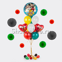 Букет шаров "Микки Маус с поющим шаром"