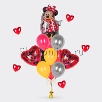 Букет шаров "Минни Маус в танце"