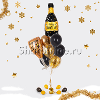 Букет шаров "Новогоднее шампанское"