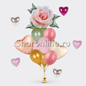 Букет шаров "Роза" - изображение 1