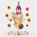 Букет шаров "Розовое шампанское" - изображение 1