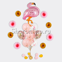 Букет шаров "Розовый фламинго" - изображение 1