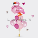Букет шаров "Розовый фламинго" - изображение 1
