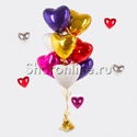 Букет шаров "Сердца для любимой" - изображение 1