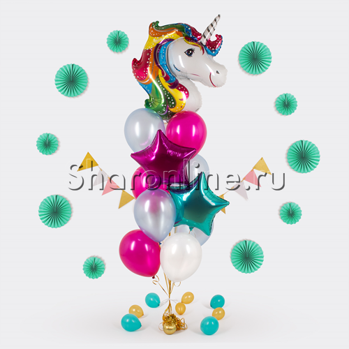 Букет шаров "Сказочный Единорог" - изображение 1