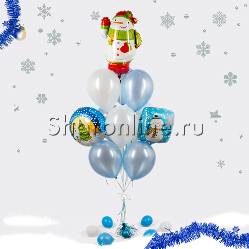 Букет шаров "Снеговички" - изображение 1