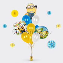 Букет шаров "Веселые Миньоны"