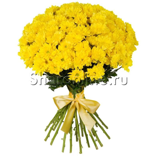 Букет желтых кустовых хризантем - изображение 2