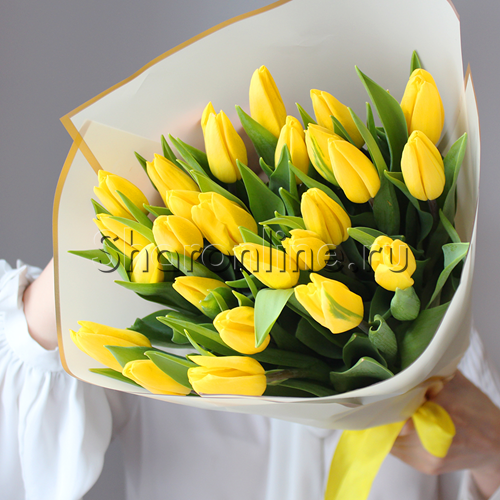 Букет желтых тюльпанов - изображение 3