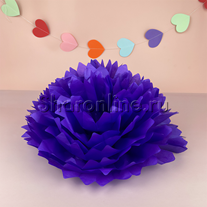 Бумажный Помпон фиолетовый 28 см