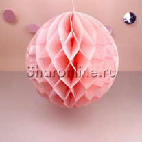 Бумажный Шар Соты розовый 30 см