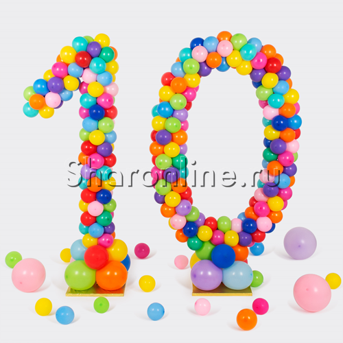 Две цифры из разноцветных шаров - изображение 1