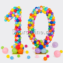 Две цифры из разноцветных шаров