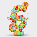 Цифра плетеная из шаров "Буба" - изображение 1