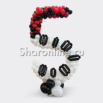 Цифра плетеная из шаров "Фортепиано"