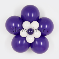 Цветок из шаров фиолетовый