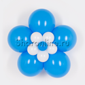 Цветок из шаров голубой - изображение 1