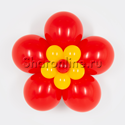 Цветок из шаров красный - изображение 1