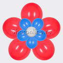 Цветок из шаров "Триколор" - изображение 1