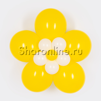 Цветок из шаров жёлтый