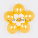 Цветок из шаров золотой - изображение 1